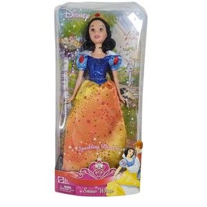 Snow White Sparkling Princess Doll 2008 Disney Princess Mattel New
